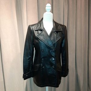 Vintage G 3 double breasted leather jacket